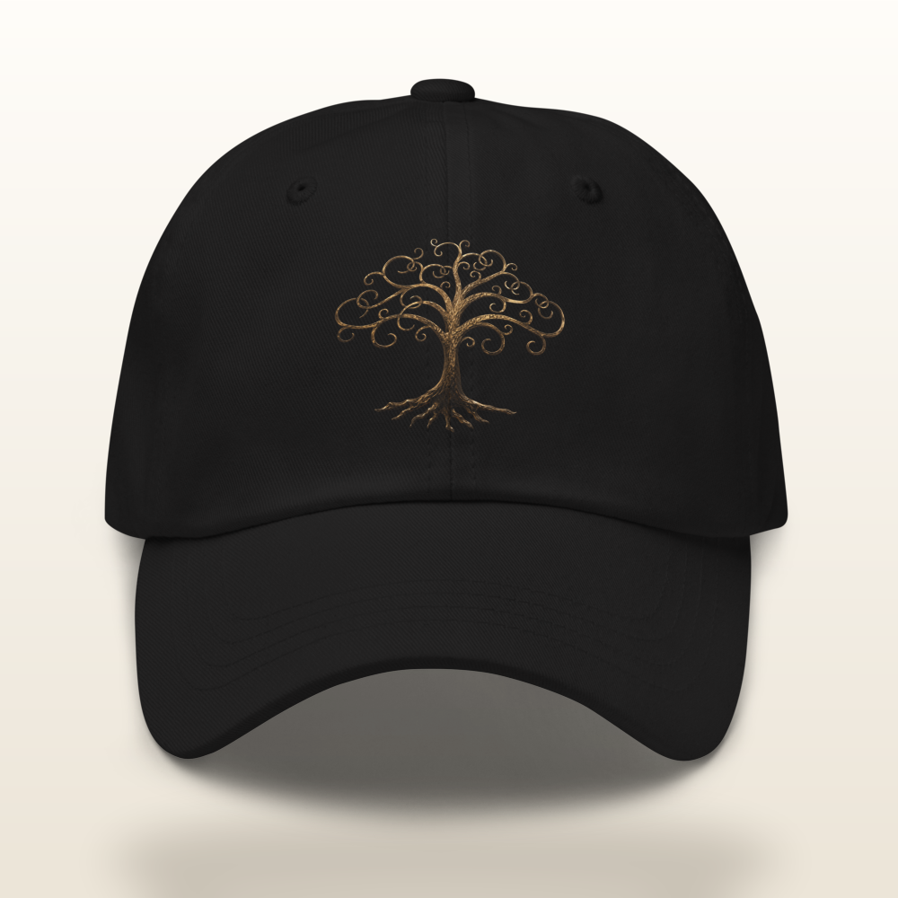 Rooted in Light Dad Hat — Black