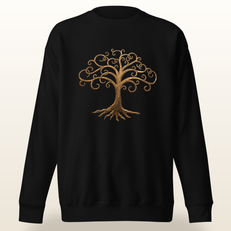 Rooted in Light Sweatshirt — Black